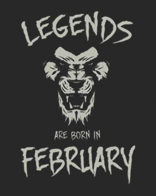 "Legends Are Born In February" Men Unisex Cotton T-shirt