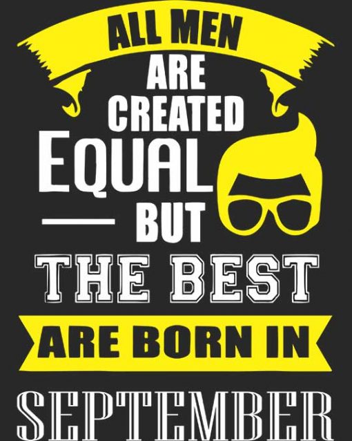 "Best Men Are Born in September" Stylish Yellow Hair Unisex T-shirt