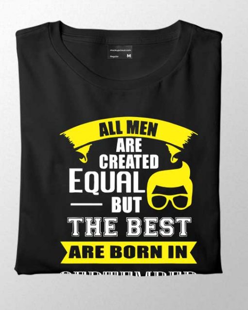 "Best Men Are Born in September" Stylish Yellow Hair Unisex T-shirt