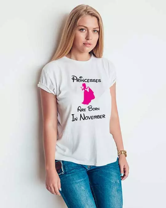 Disney Princesses are Born in November Women's T-shirt