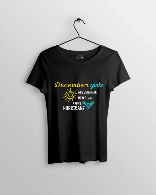 December Girl are Sunshine Mixed Women's T-shirt