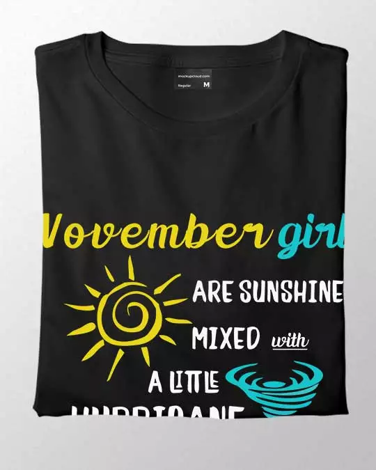 November Girl are Sunshine Mixed Women's T-shirt